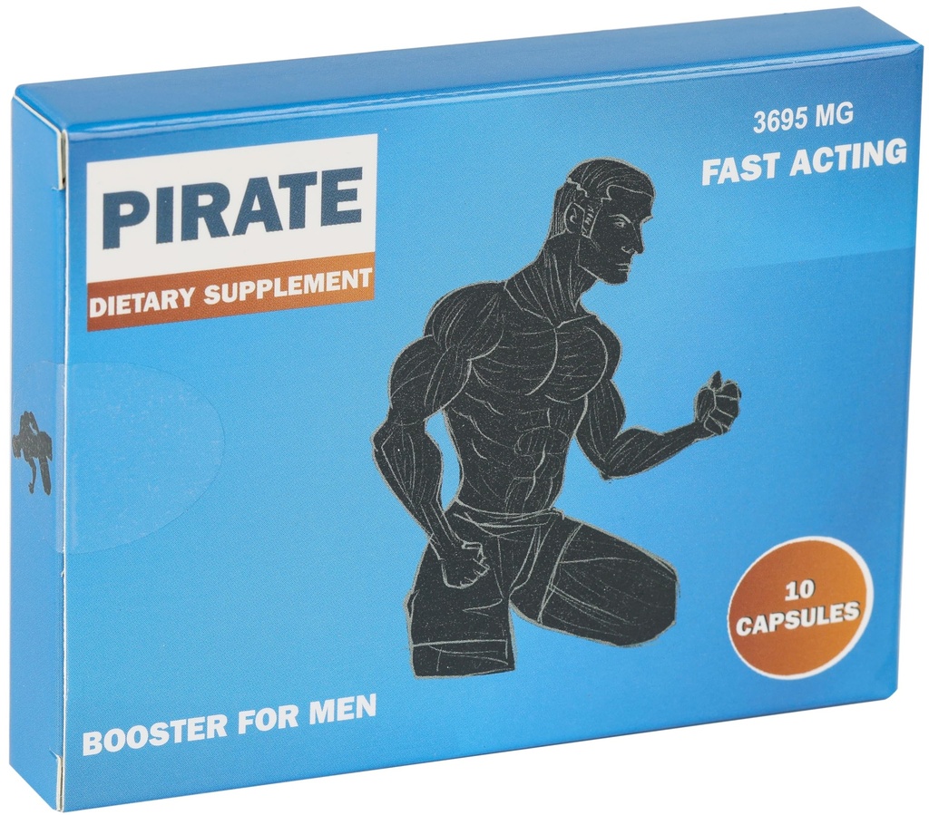 Pirate Fast-Acting Performance Enhancer for Men – Optimized Herbal Energy & Stamina Formula with Horny Goat Weed, Maca, Tongkat Ali, Magnesium, L-Arginine & Vitamin B6 – Vitality & Endurance Support