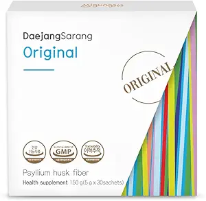 Gut Relief (30 Sticks) - Psyllium Husk 8.500mg, Daejang Sarang Original. Συμπλήρωμα φυτικών ινών για την Digestive Health & Constipation, Bloating Relief.