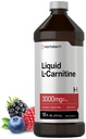 Horbäach L-Carnitine Liquid 3000 mg | 16 oz | Berry Flavor | Maximum Strength Supplement | for Men & Women | Vegetarian Non-GMO, and Gluten Free