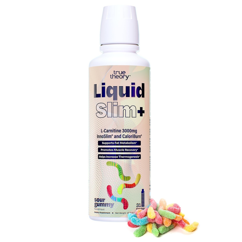 Liquid Slim – Advanced Liquid L-Carnitine 3000mg with CaloriBurn GP® and InnoSlim®, Stimulant Free, Zero Calorie, Sugar Free, Sour Gummy Worms Flavor, 31 Servings
