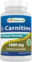 Best Naturals L-Carnitine 1000mg 60 Tablets (60 Count (Pack of 1))
