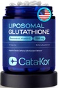Cata-Kor Liposomal Glutathione – Ultra High Absorption with Resveratrol, Vitamin C, Selenium & Vitamin B2 – Antioxidant Support for Immune Support & Healthy Aging – (60 Count (Pack of 1))