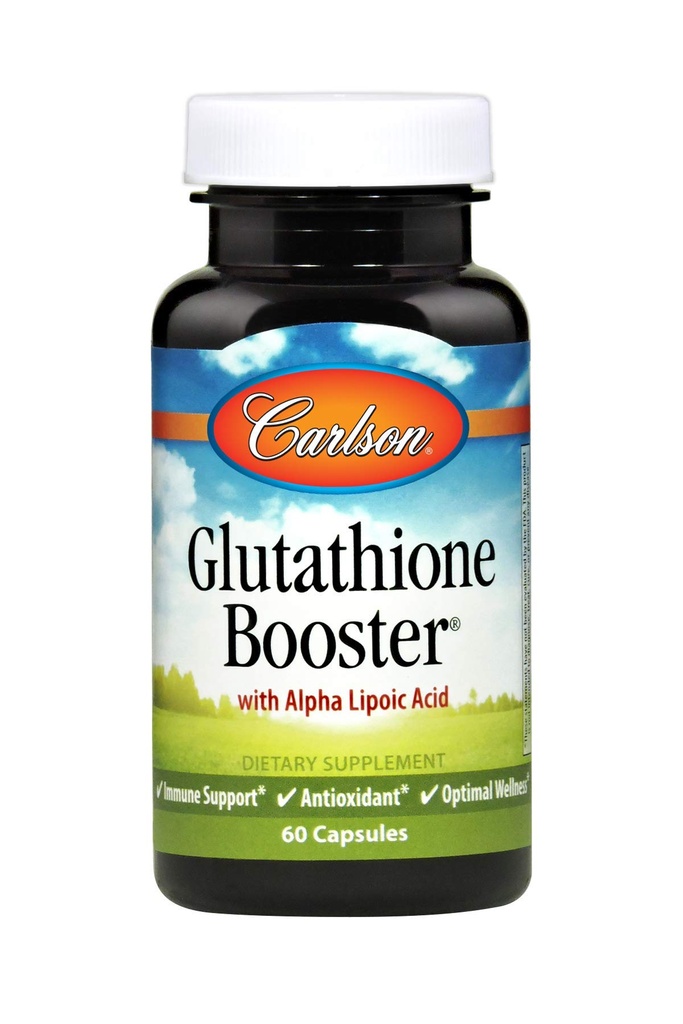 Carlson - Glutathione Booster, Alpha Lipoic Acid, Immune Support & Optimal Wellness, Antioxidant, 60 Capsules