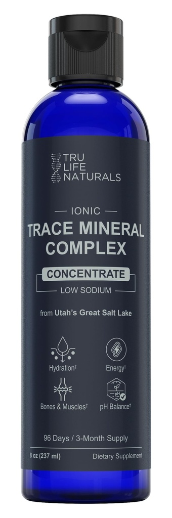 Trace Mineral Complex – 8 oz (96 Servings) – 72+ Ionic Minerals Concentrate/Magnesium, Chloride, Boron, Potassium/Supports Hydration & Electrolyte Balance