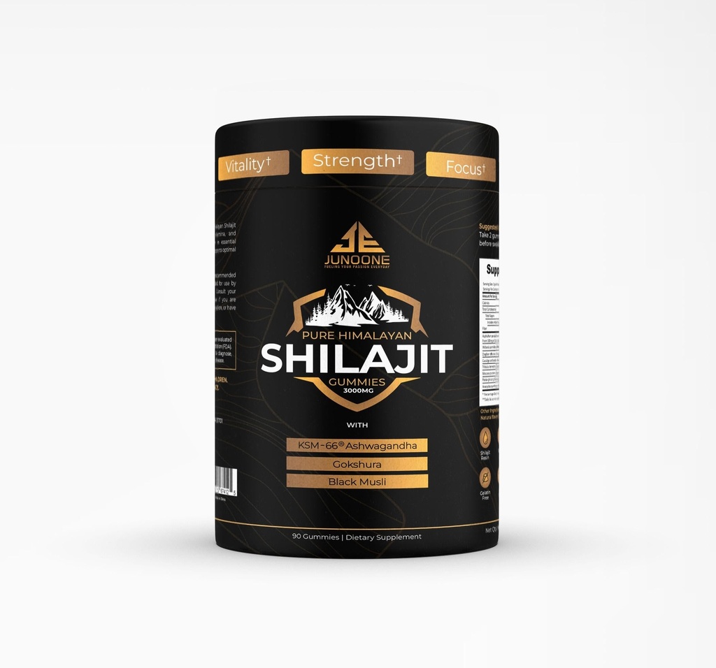 Shilajit Gummies with Ashwagandha – Fulvic Acid & Trace Mineral Supplement, Natural Energy & Daily Wellness Support, Great Tasting Gummies for Men & Women