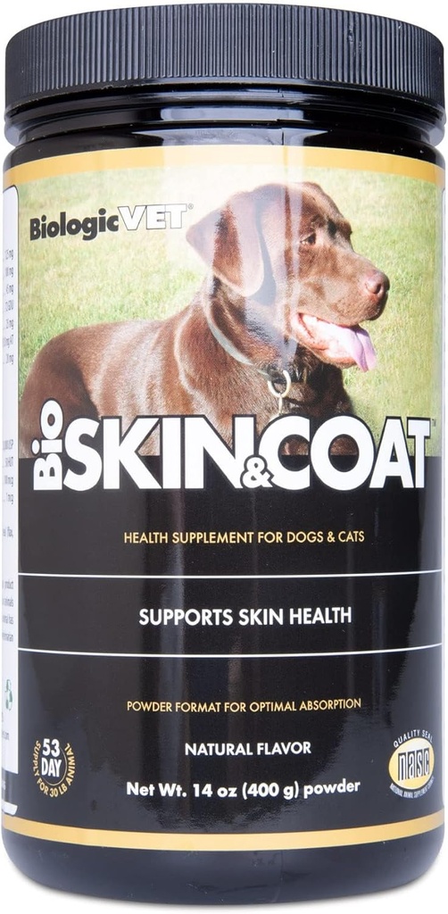 Flora - BioSKIN&Coat Formula - Premium Cat & Dog Supplement for Pets with Food Infenderances - Offers Immune Support - Περιέχει Biotin, Zinc, Bromelain & More - 14 oz.