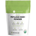 Kate Naturals Psyllium Husk Powder for Fiber, Digestion & Baking Bread. Mixes Easily with Juice & Smoothies (8oz, Organic, Gluten Free, Fine Ground)
