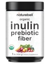 NatureBell Organic Inulin Prebiotic Fiber Powder, 1lb | Natural Chicory Root Source – Easily Mixes with Coffee or Smoothies – Fiber Supplement for Women & Men – Non-GMO, Vegan Friendly, Gluten Free