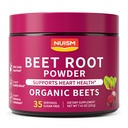 Organic Beet Root Powder Drink Mix, Natural Superfood Supplement with Beets Powder for Daily Nutrition, Nitric Oxide Support, Energy, Endurance & Circulation, Clean Beetroot Formula
