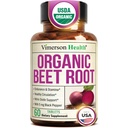 Organic Beetroot Supplement – USDA Organic Beet Root Tablets with Black Pepper for Circulation, Energy & Stamina – Nitric Oxide Support for Pre & Post Workout Performance & Endurance – 60 days supply