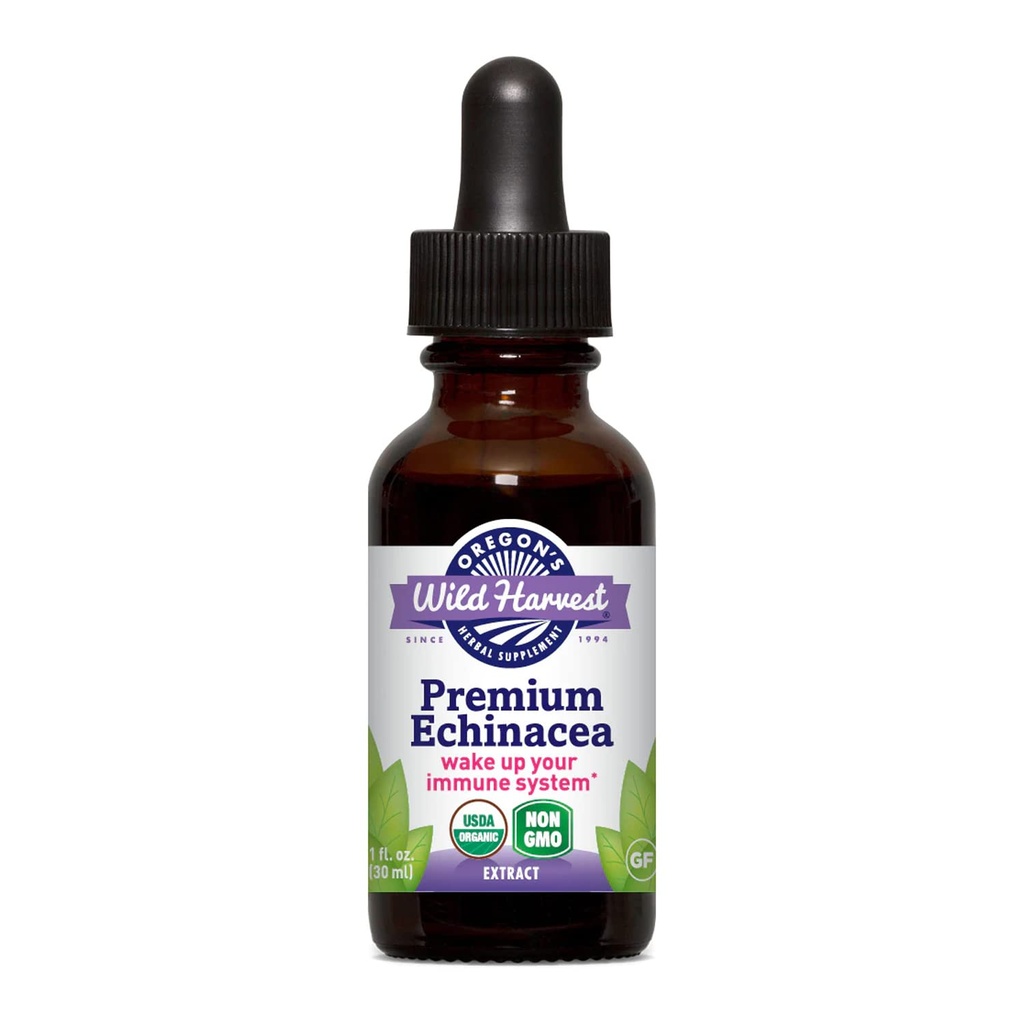 Oregon's Wild Harvest Fresh Organic Premium Echinacea Extract, 1 Fluid Ounce