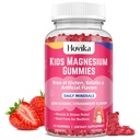 Μαγνήσιο Gummies για τα παιδιά - Μαγνήσιο Κιτρικό + Βιταμίνη B6 & D3 - Great Tasting Kids Μαγνήσιο Calm Gummies for Nerve Bone and Muscle Health for Kids Wellness, Vegan Φράουλα Γεύση 60 μέτρα