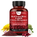 VivoNu Red Yeast Rice with CoQ10, Citrus Bergamot Supplements* | 3000mg Red Yeast Rice, Citrus Bergamot, CoQ10, 240 Capsules