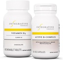 Integrative Θεραπευτική Δέσμη με Ενεργό B-Complex, 60 Κάψουλες & Βιταμίνη D3 125 mcg, 90 Μασώμενα - Ενεργό B-Complex για την Υποστήριξη Ενέργειας Μεταβολισμού* - Βιταμίνη D3 για την Υποστήριξη της Υγείας των Οστών*