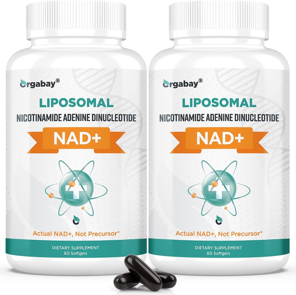 Οργκαμπάι Λιποσωμικό NAD+ Συμπλήρωμα 500 mg, Υψηλή Απορρόφηση, Ενισχύστε NAD+ με TMG 250 mg, Πραγματική NAD Plus Περισσότερα Αποτελεσματική από Νικοτιναμίδη Ριβοζίδιο, Υποστήριξη Κυτταρική Ενέργεια, Υγιεινή Γήρανση 