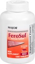 Major FeroSul - Σιδήρου Sulfate 325 mg δισκία - Συμπλήρωμα σιδήρου για γυναίκες και άνδρες - Ειδικά επιχρισμένα δισκία Easy- to-Swallow - Red - 1000 Tabletισκία