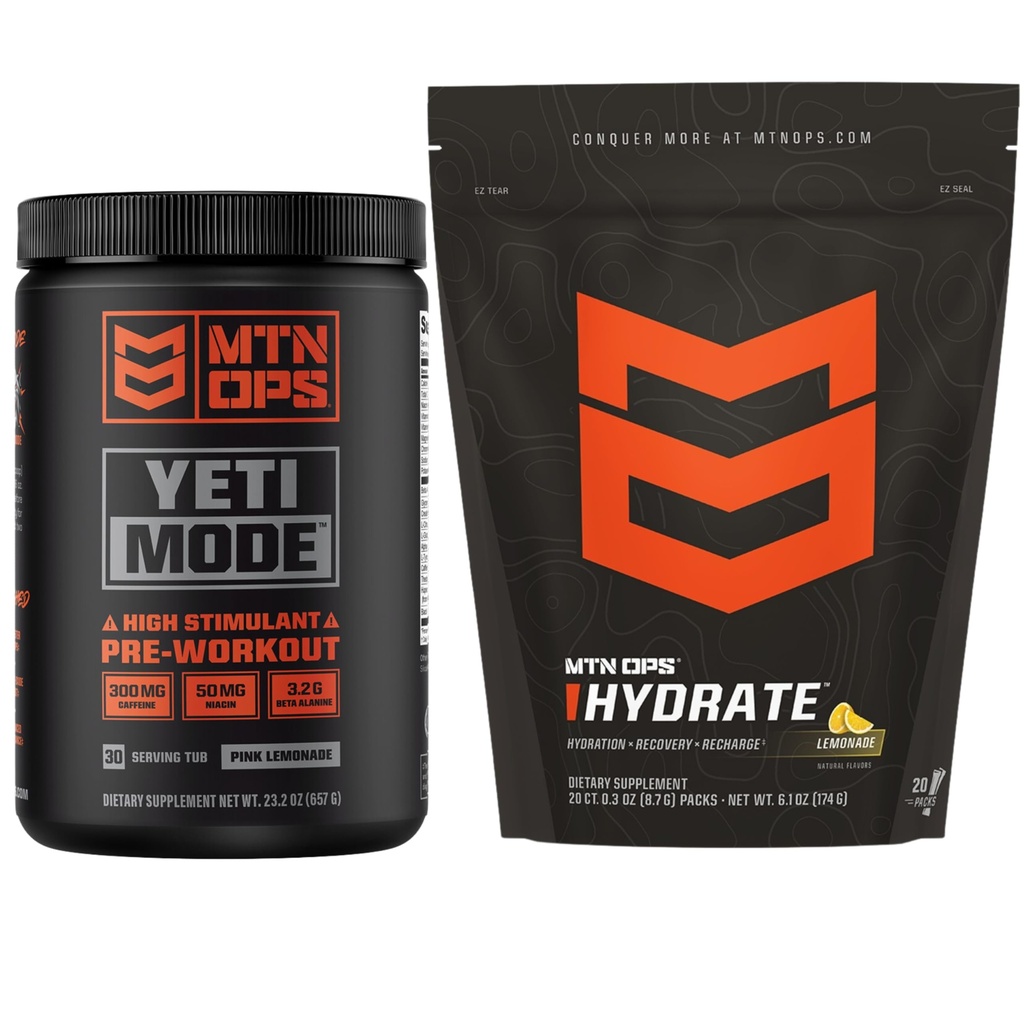 MTN OPS Yeti Mode Pink Lemonade + Hydrate Lemonade Bundle