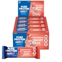 Pure Protein AMMMAZE Strawberry Shortcake Protein Bars (12 ct) 20g High Protein, No Added Sugar - Strawberry Meal Replacement Bar - On the Go Snacks