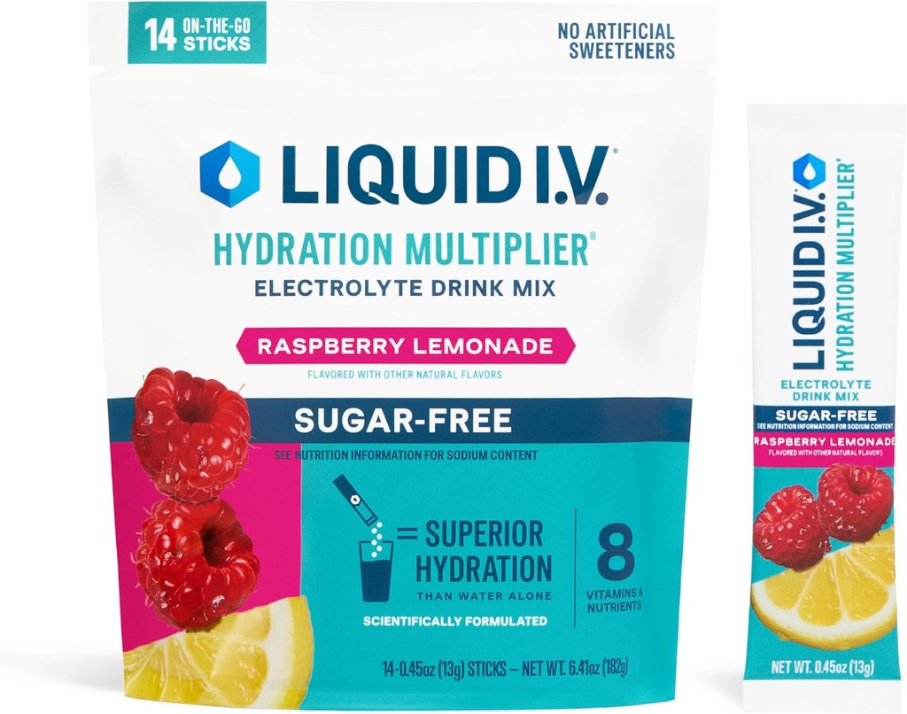 Liquid I.V.® Hydration Multiplier Sugar-Free - Λεμονάδα σμέουρων 