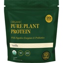 Global Healing Organic Plant Vanilla Protein Powder for Men and Women 20g - Dairy Free Protein Powder with Digestive Enzymes & Probiotics to Support Gut Health (1.6 Lbs)