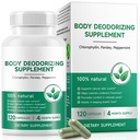 Chlorophyll Capsules Internal Deodorant Supplement, Natural Body Odor Control for Whole Body Freshness, Chlorophyll with Parsley & Mint for Breath, Gut & Digestive Support, Vegan, 120 Capsules