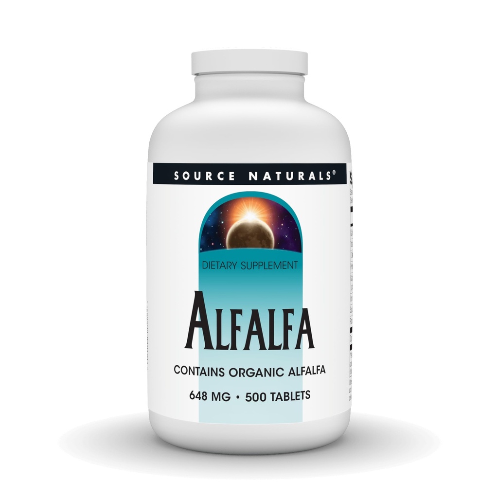 Source Naturals Alfalfa 10 Συμπλήρωμα διατροφής σιτηρών - 500 Tabletισκία