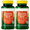 Echinacea Goldenseal Blend Dietary Supplement, 900 mg, 75 Vegetarian Capsules - Pack (2)