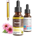Grama Wellness Organic Echinacea Goldenseal Tincture – Echinacea & Goldenseal Immune Support Drops, Liquid Echinacea Extract, Alcohol-Free Herbal Supplement for Adults & Kids, 1 fl oz
