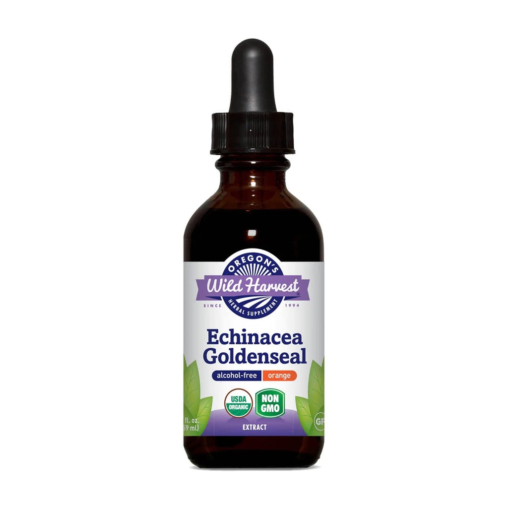 Oregon's Wild Harvest Echinacea Goldenseal Orange Organic Extract, 2 Fluid Ounce