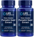 Life Extension Water-Soluble Pumpkin Seed Extract, Promotes Prostate & Urinary Tract Health, Bladder Health Support, Men, Women, Gluten-Free, Non-GMO, Vegetarian, 60 Capsules, (Pack of 2)