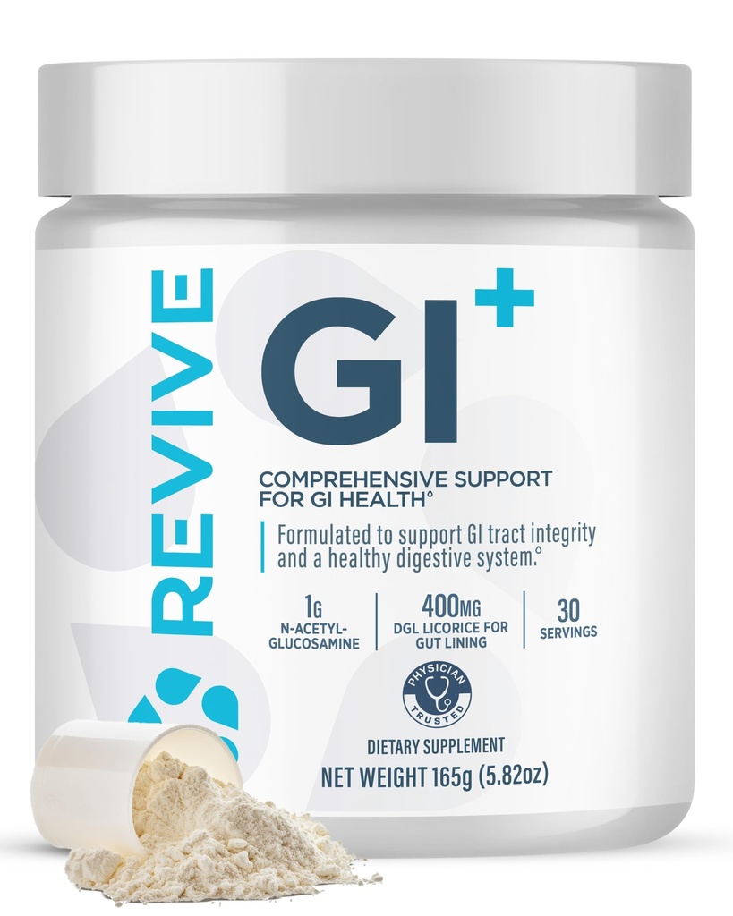 Revive MD Digestive Health Supplement, GI Plus (30 Servings) - Supports Gut Health for Women & Men - Promotes Regularity & Bowel Function - Gut Health Supplements Powder for Gut Lining - Gluten-Free