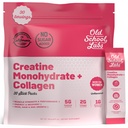 Old School Labs Creatine for Women – Post-Workout Supplement with 5000mg Creatine Monohydrate Powder, 2000mg Collagen & BCAA 2:1:1 for Strength Support & Recovery – Unflavored - 1 Ounce (Pack of 30)