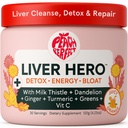 Peach Perfect Liver Hero – Premium Liver Detox and Bloat Support Powder for Women | Milk Thistle, Dandelion, Turmeric, Ginger, Chlorophyll and Vitamin C | Daily Energy, Digestion and Skin Clarity | Juicy Orange Flavor – 30 Servings