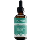 Purelia Liver Restore - Complete Liver Detox Support Liquid Drops with Milk Thistle, Dandelion, Choline, L-Glutathione for Liver Cleanse (1)