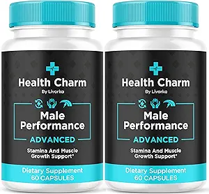 (2 Pack) Health Charm, Health Charm Pills, Health Charm Capsules, Official Health Charm for Men Capsules, Health Charm Supplement Support, HealthCharm Όλα τα φυσικά pastillas, 120 κάψουλες για 2 μήνες