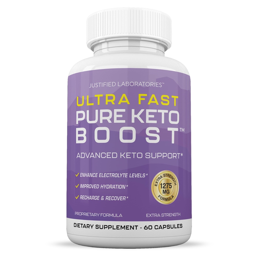 Justified Laboratories Ultra Fast Pure Keto Boost - 60 Capsules - Ketogenic Support from Apple Cider Vinegar, Green Tea Leaf, Vitamin C, Vitamin D3 & Extra Virgin Olive Oil - 30 Servings