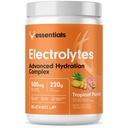 Bucked Up Essentials Electrolytes Tropical Punch | Advanced Hydration Complex with 500 mg Electrolytes Per Serving | Gluten Free Non GMO Third Party Tested Drink Mix | 230g (50 Servings)