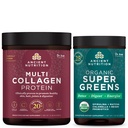 Αρχαία διατροφή Multi Collagen Protein Powder, Άγευστη, 60 σέρβις + Supergreens Powder, Greens Flavor, 25 σέρβις