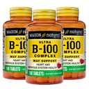 MASON NATURAL Ultra B,100 Complex, 300,Day Supply, for Normal Immune Support and Energy Metabolism, 3 Pack