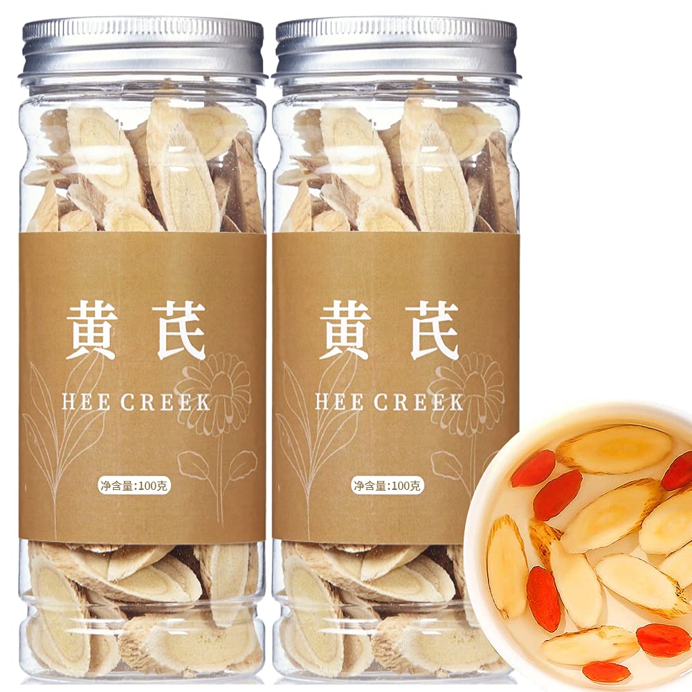 Astragalus Root Sliced Huang Qi 7oz/200g Top Grade Large Astragalus Root Slices Herb Raw Chinese Herbal Tea, Sulfur Free, No Additives 黄芪 黄芪片