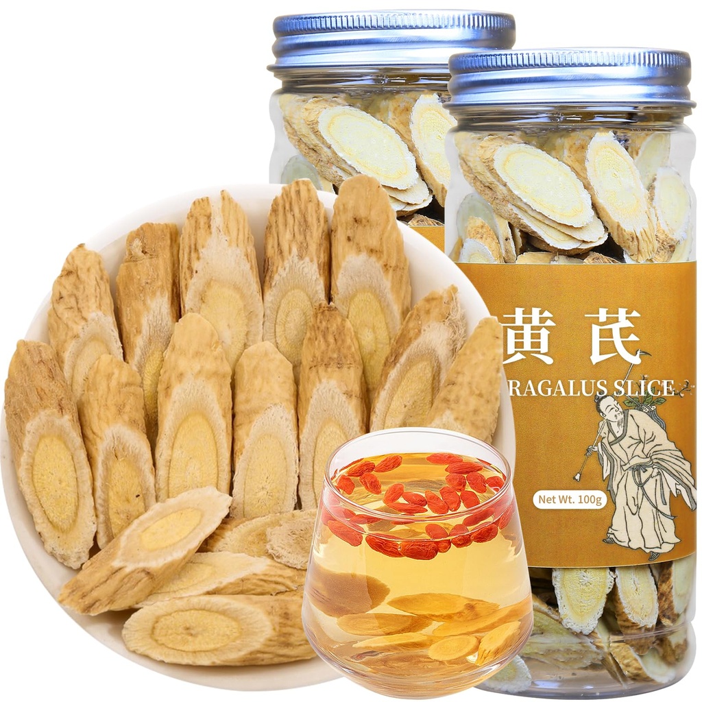 Astragalus Root Slices Tea Huang Qi 黄芪 Premium Astragalus Root Herb Chinese Herb Nourishing Food Sulfur-Free 黄芪片 200g/7oz