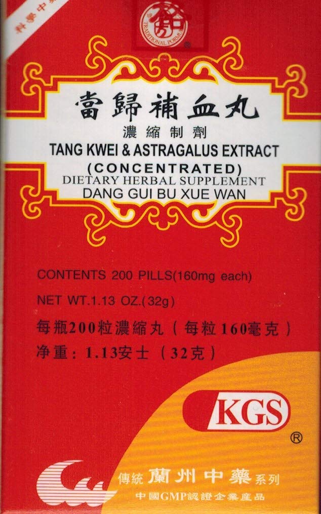Tang Kwei & Astragalus Extract (Dang GUI Bu Xue Wan) 200 Pills