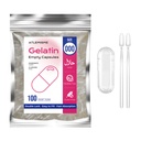 Empty Gelatin Capsules Size 000 - (100 Count) DIY Gelatin Capsule Filling - Caps with 2 Micro Lab Spoons for Capsule Filling