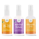 Pure Vegan nbpure Essential Vitamin Spray Bundle – Organic Methyl B12, Vitamin D3 & Methylfolate B9 – Natural Energy, Mood, Immunity & Nerve Support – Easy-to-Use Liquid Spray for Women, Men & Kids