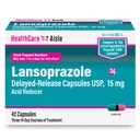 HealthCareAisle Lansoprazole 15 mg - 42 Καψάκια Καθυστερημένης- Απέλασης - Οξύ Μειωτικό, Θεραπεία Συχνού Καψίματος