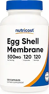 Nutricost Egg Shell Membrane, 500 MG Per Serving, 120 Capsules - GMO Free, Gluten Free