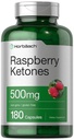 Horbäach Raspberry Ketones | 500mg | 180 Capsules | Non-GMO & Gluten Free Pills