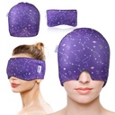 my novel things Migraine Relief Cap, Gel Cooling 2 Pack Set, Headache Relief with Hot/Cold Ice Cap, Instant Headache Relief, Reusable Ice Pack for Stress Sinus Relief Migraine Mask Gift for Women Man