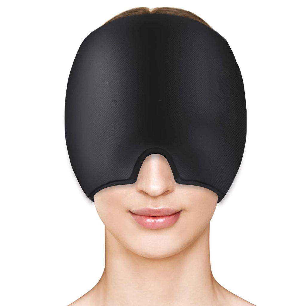 Migraine Relief Cap Headache Relief Cap Hat Head Ice Pack Wrap Migraine Cold Cap Ice Hat for Migraines Headache Tension Stress Hangover Cap Ice Beanie Cooling Gel Cap Women Men Gift