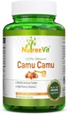 NurteeVit 100% Organic Camu Camu Κάψους 500mg - Βιταμίνη C, Συσκευασμένη με Βιταμίνες και Ορυκτά (90 Count)